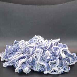 Homemade Light Blue Ruffle Scarf